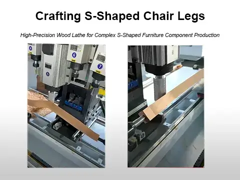 Crafting S-Shaped Chair Legs Solid Wood Turning & Milling on a Mechanical Wood Lathe