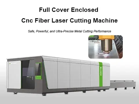 Full Cover Enclosed Cnc Fiber Laser Cutting Machine With Exchage Table 35 mm stainless steel cut